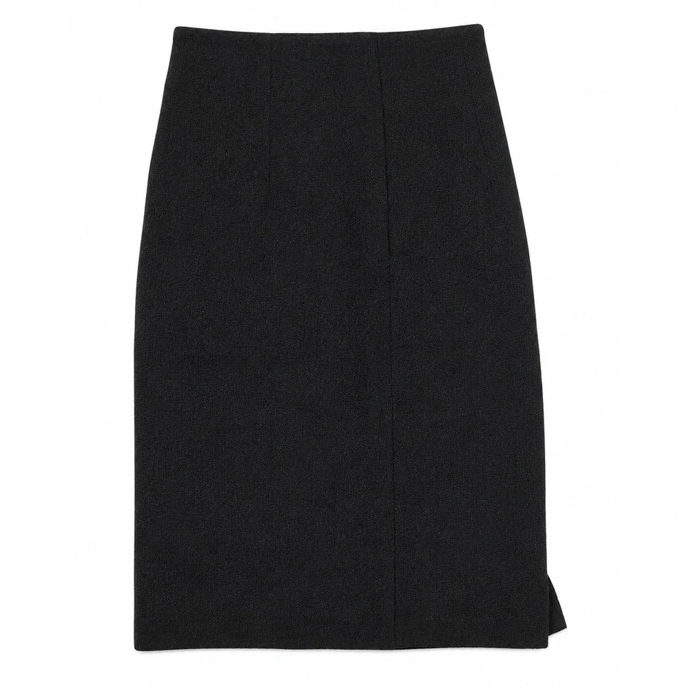 Vintage The Clothing Co Black Pencil Skirt Small Made in USA 100% Acrylic